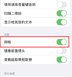 南关苹果手机维修网点分享iPhone如何开启九宫格构图功能 